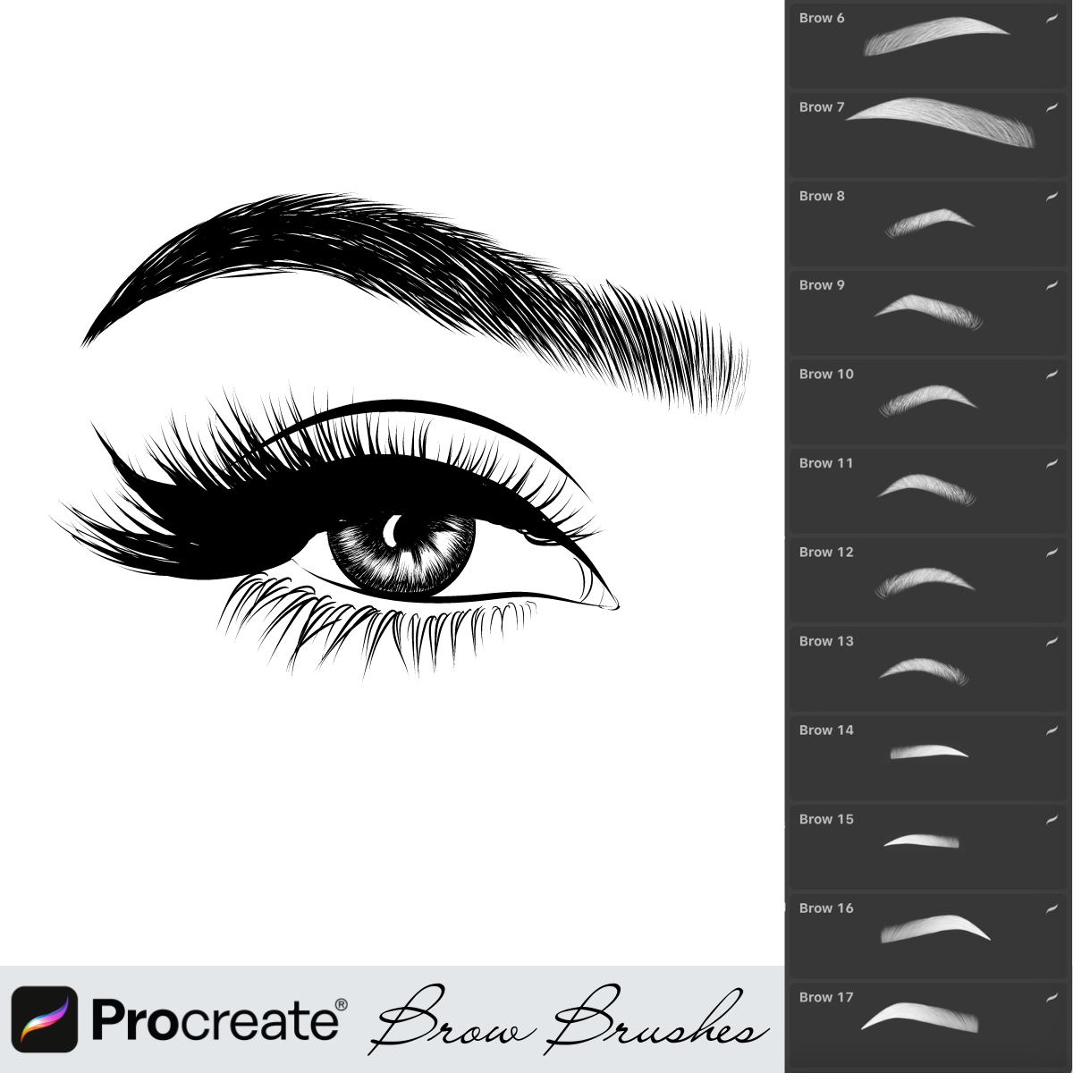 82 Brow Brushes – Procreate Design | Take your creativity to new heights!